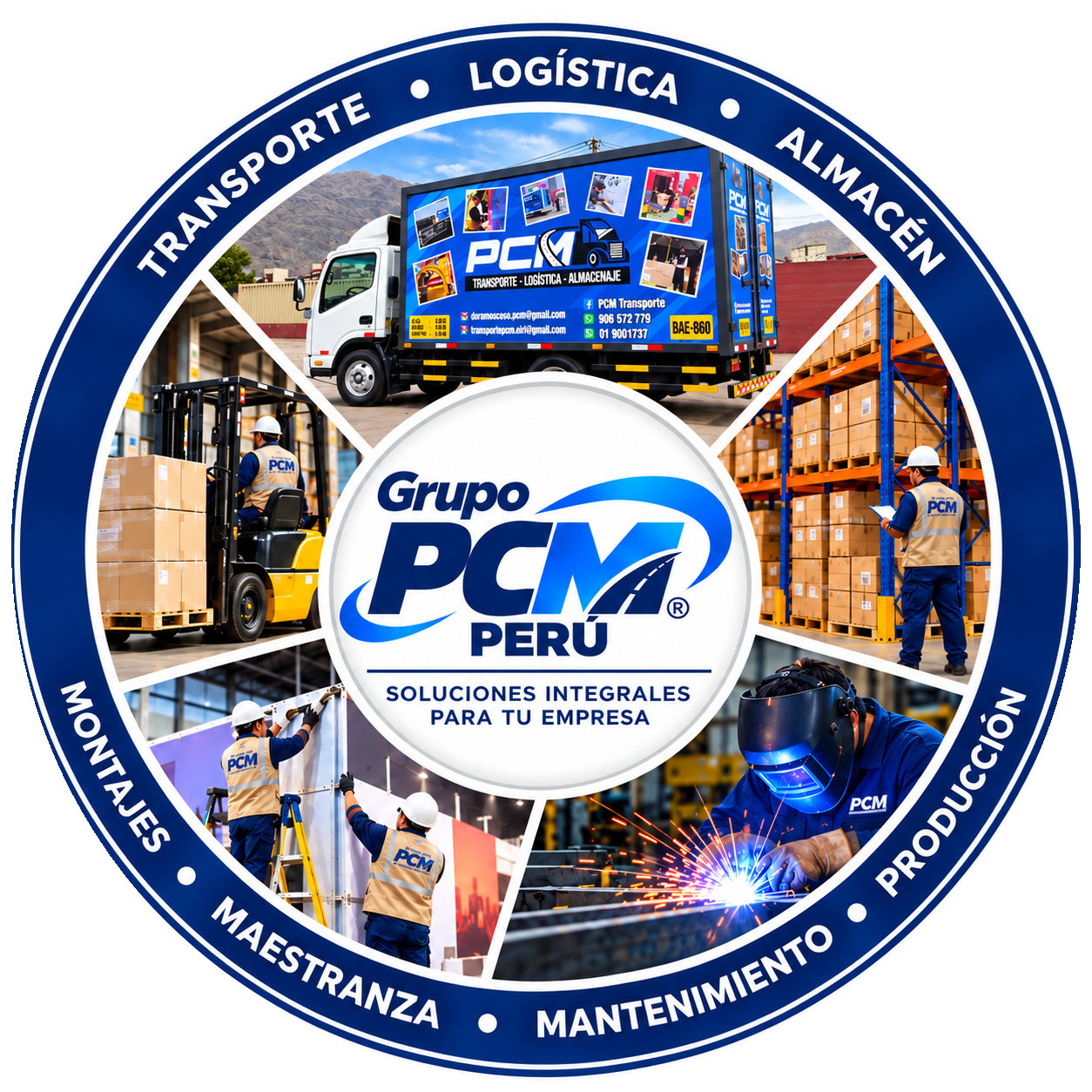 Emblema circular oficial de Grupo PCM Perú